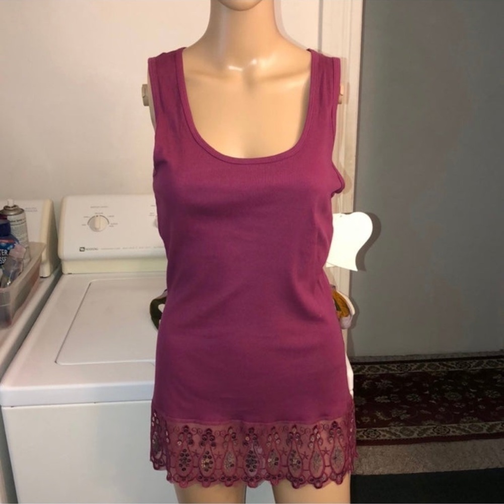 Y2K Lace trim tank top